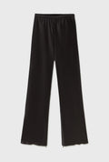 Cropped Bias Cut Pants Black