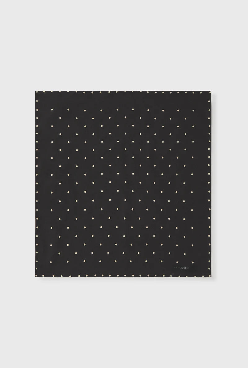 Twill Scarf Small Polka Dot
