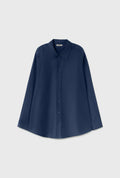 Cotton Silk Boyfriend Shirt Midnight