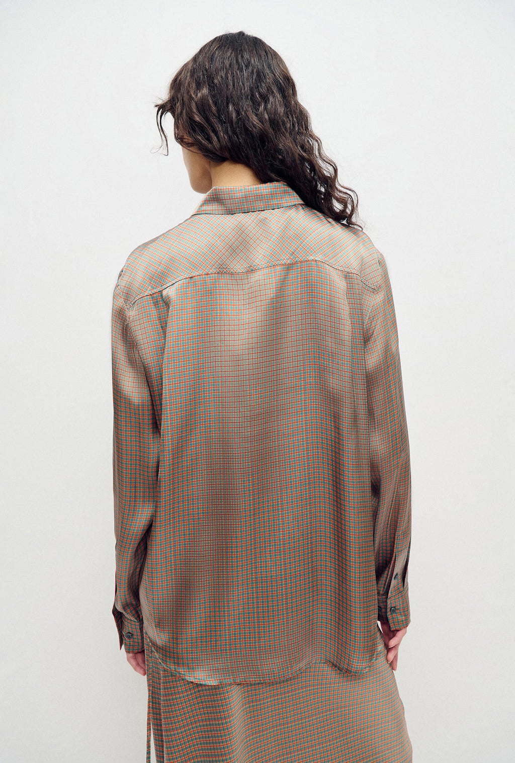Boyfriend Shirt Micro Plaid